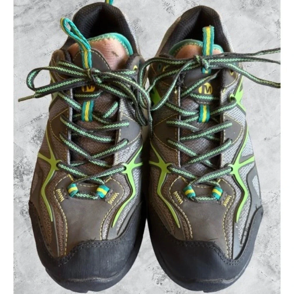 Merrell Capra Sport Hiking Shoes Womens 9 Grey Wild Dove Green Vibram; Men's 7.5 - Picture 6 of 8